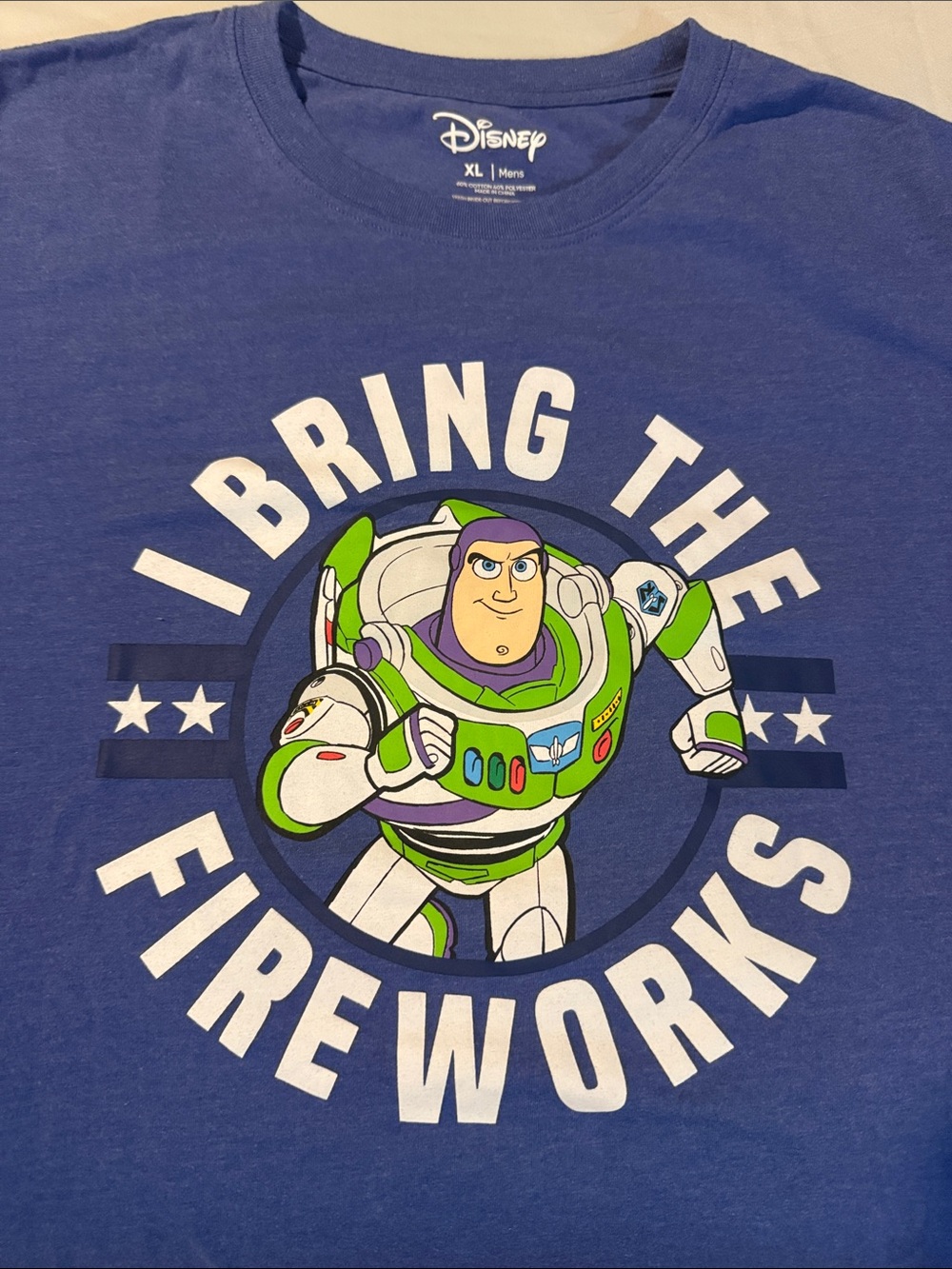 Disney Buzz Lightyear Graphic Tee - Blue, Green, White, Purple